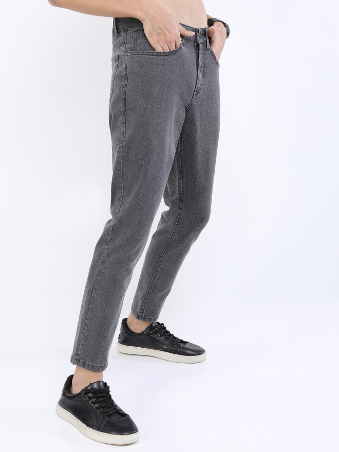 Buy Highlander Grey Tapered Fit Stretchable Jeans for Men Online at Rs ...