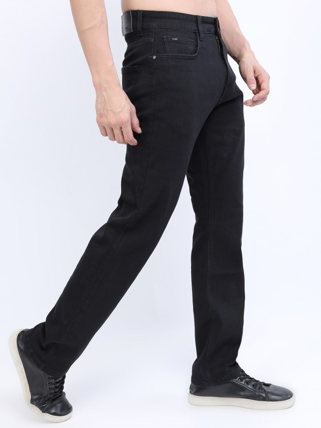 Buy Highlander Black Straight Fit Stretchable Jeans for Men Online at ...