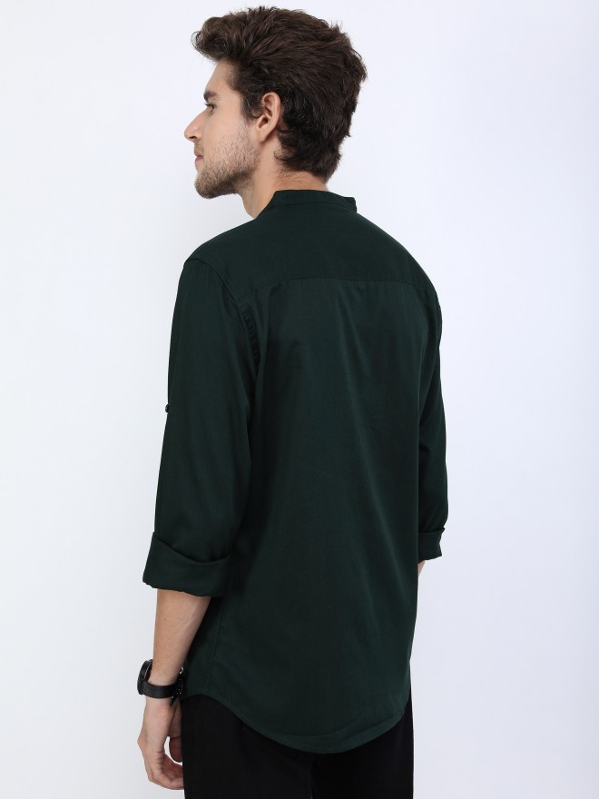 Solid Olive Green Shirt