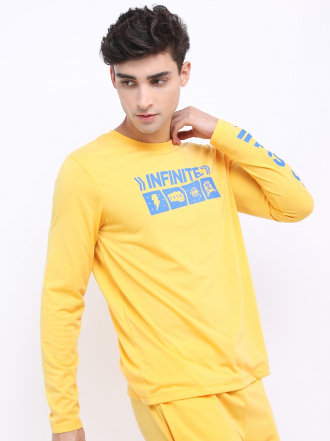 Buy Highlander Yellow Printed Round Neck T Shirt For Men Online At Rs