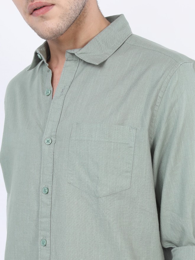 Buy Ketch Olive Slim Fit Solid Casual Shirt for Men Online at Rs.509 ...