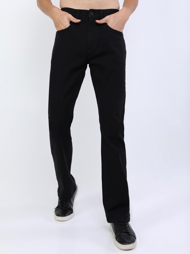 Buy Ketch Black Bootcut Fit Strechable Stretchable Jeans for Men Online ...