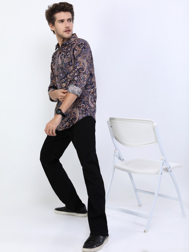 Buy Ketch Lavender Slim Fit Printed Casual Shirt for Men Online at Rs ...