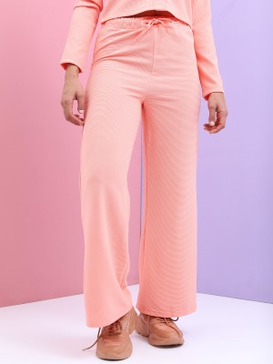 Solid Flared Fit Trousers
