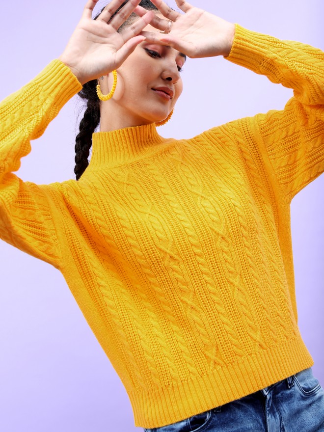 Womens 2025 mustard sweater