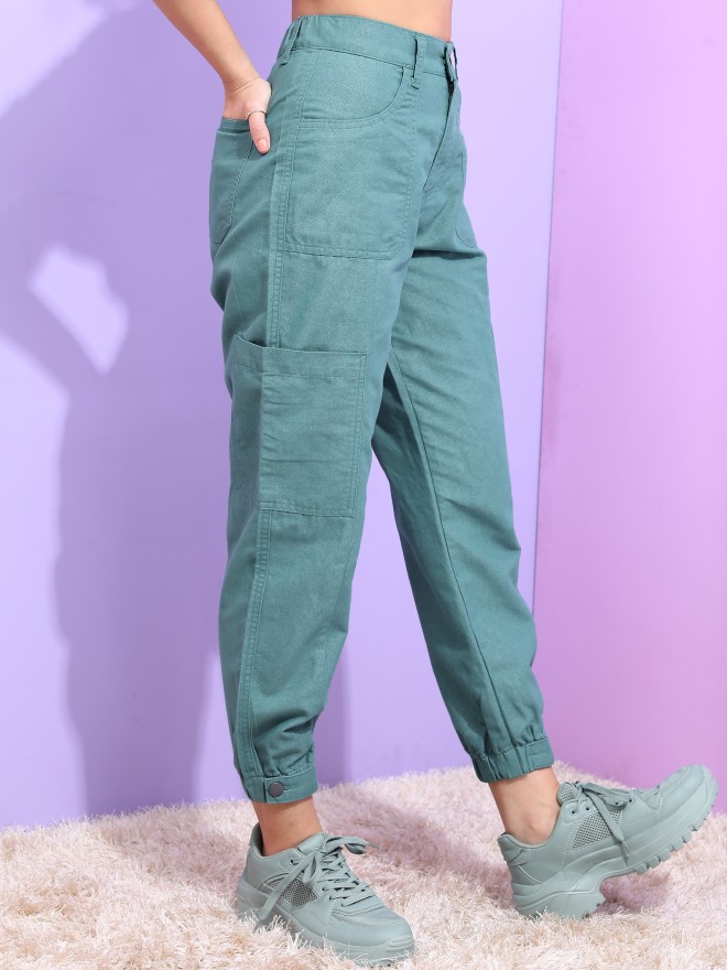 Buy Green Trousers & Pants for Women by JDY BY ONLY Online | Ajio.com
