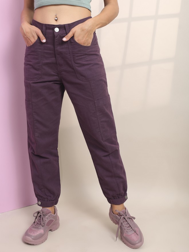 Buy Tokyo Talkies Purple Jogger Non Stretchable Jeans for Women Online at  Rs764  Ketch