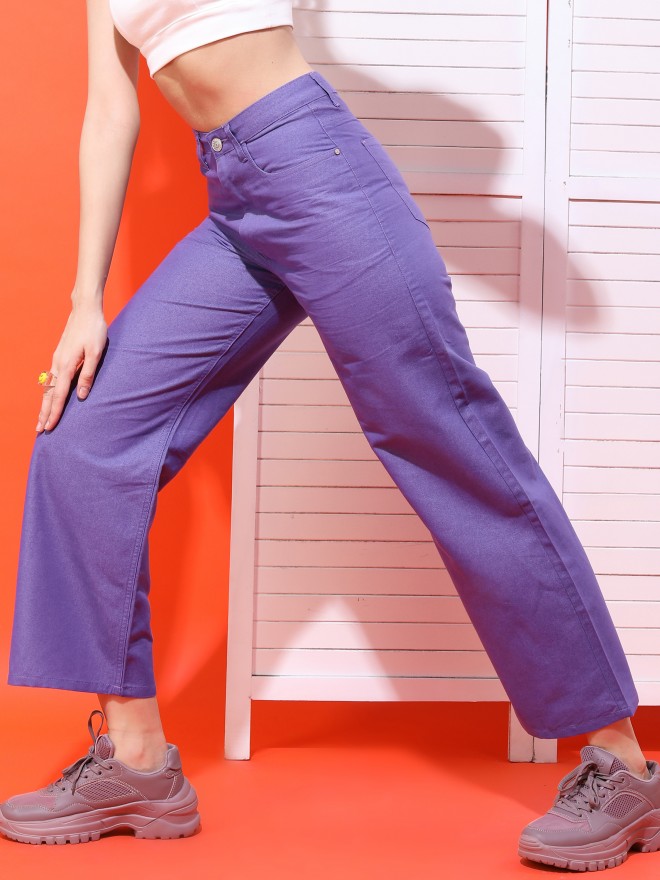 Buy Tokyo Talkies Purple Dad Fit Jeans for Women Online at Rs.544 - Ketch