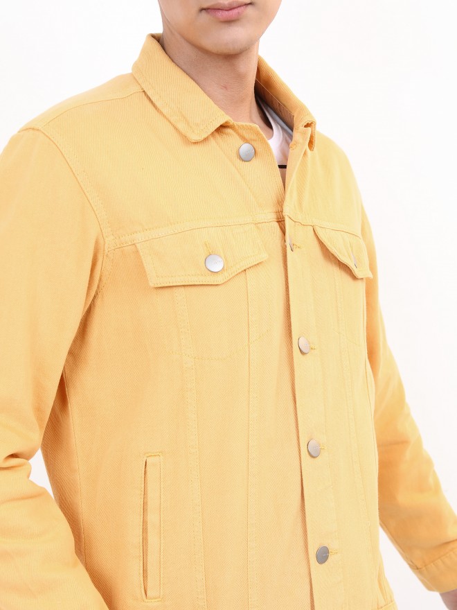 Double Pocket Denim Shirt Yellow, Jean Shirt, Men Jeans Shirt, मेन डेनिम  शर्ट - Oranges Shopi Private Limited, Surat | ID: 27106314973