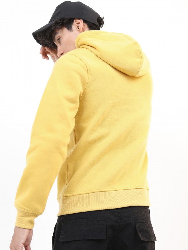 Ketch Men Yellow Hood  Sweatshirts 