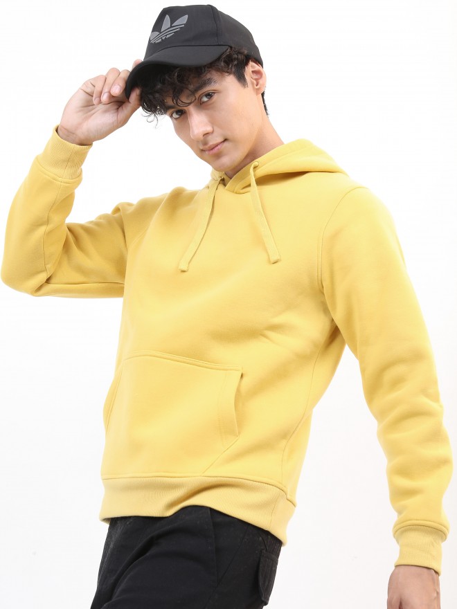 Ketch Men Yellow Hood  Sweatshirts 