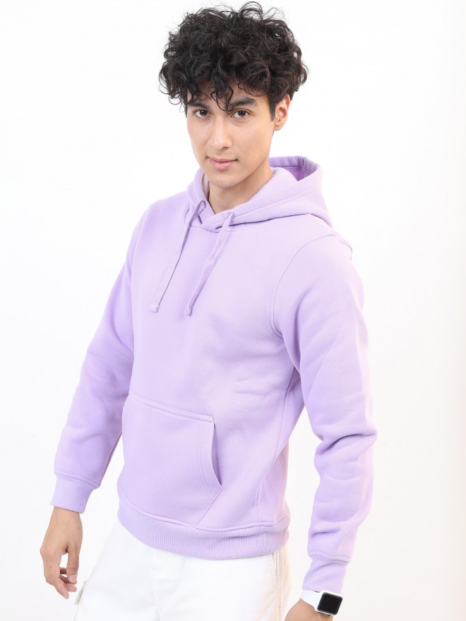 Buy Ketch Lavender Hoodie Pullover Sweatshirt for Men Online at Rs