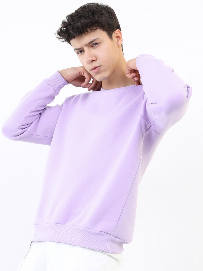 Buy Ketch Purple Round Neck Pullover Sweat Shirt for Men Online at Rs.449 -  Ketch