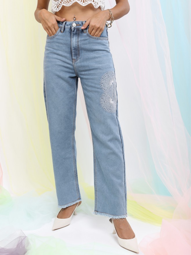 Tokyo Talkies Boyfriend Women Light Blue Jeans - Buy Tokyo Talkies  Boyfriend Women Light Blue Jeans Online at Best Prices in India