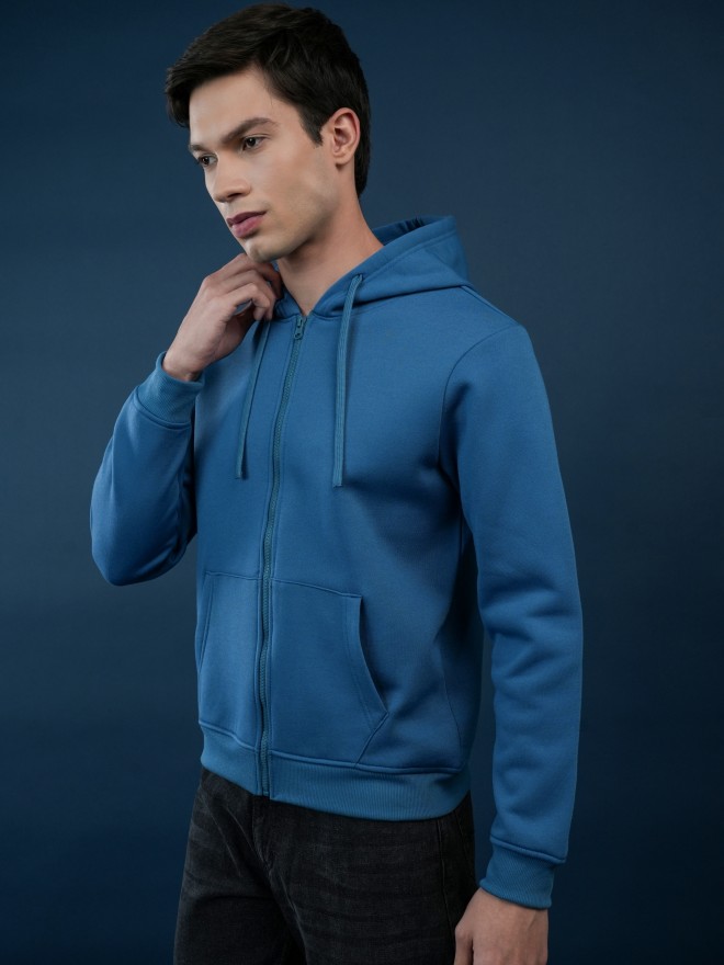 Highlander Men Teal Hood Pullover Sweatshirts 