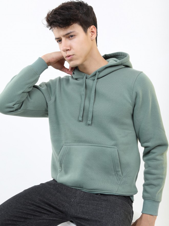 Buy Ketch Green Hoodie Neck Long Sleeve Sweatshirt for Men Online at Rs ...