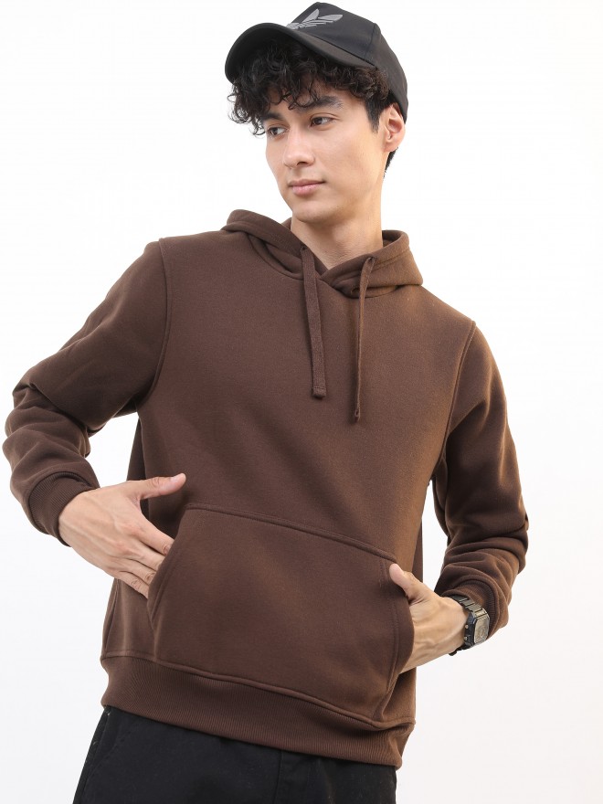 Buy Ketch Brown Hoodie Pullover Sweatshirt for Men Online at Rs