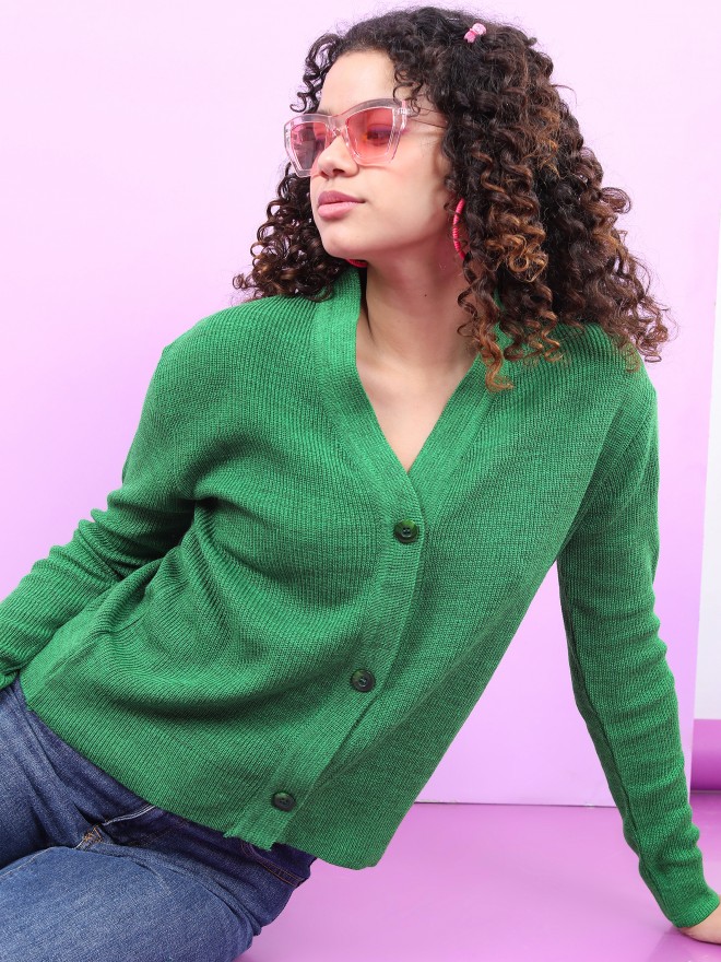 Kelly green hot sale sweater womens