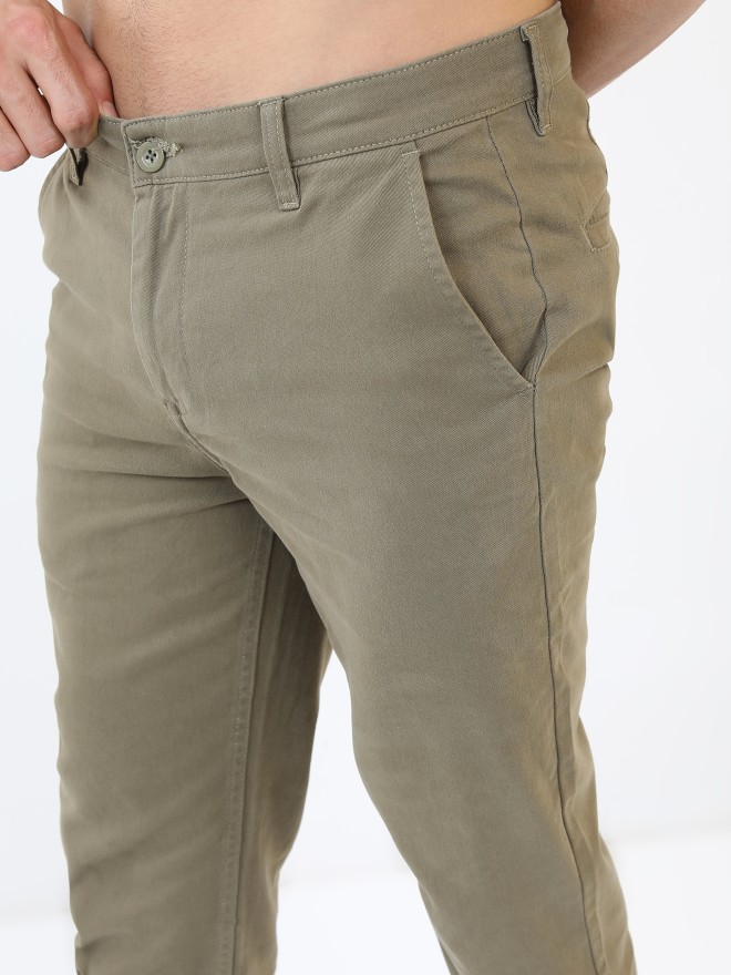 Buy Highlander Capulet Olive Tapered Fit Chinos for Men Online at Rs ...