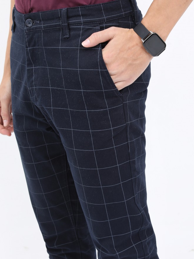 Dress Pants | Blue Check Trousers | Tailorbigmike