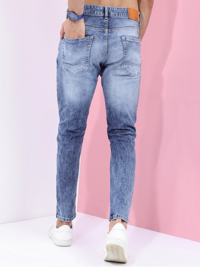 Buy Highlander Light Blue Tapered Fit Highly Distressed Stretchable Jeans  for Men Online at Rs.769 - Ketch