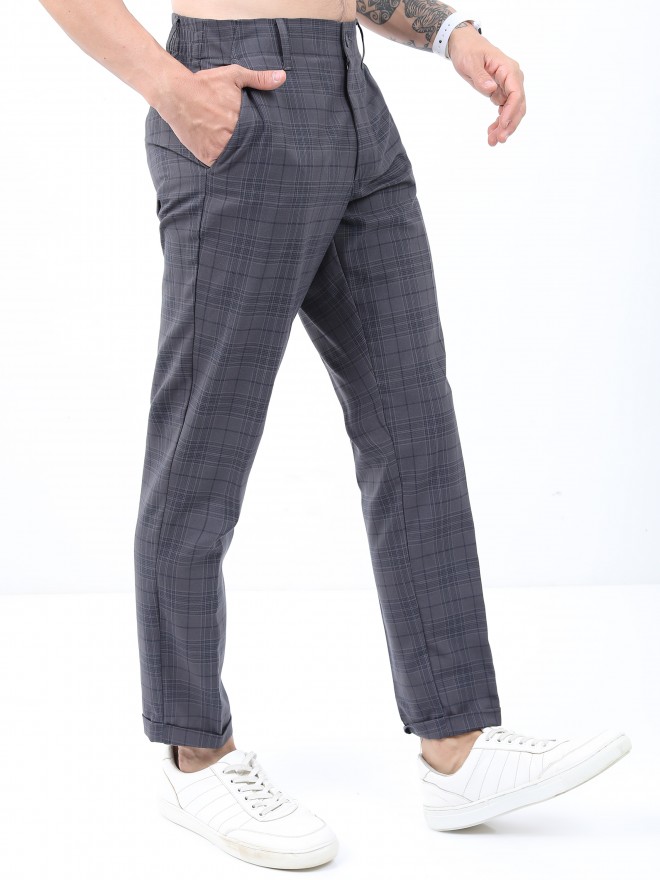 Buy Highlander Charcoal Elasticated Waistband PV smart Pant for Men ...