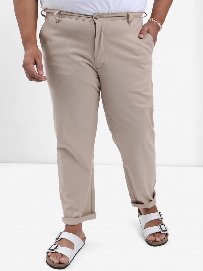 Plus Size Men's Fashion Casual Pants Joggers High Waist - Temu