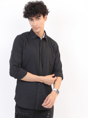 Buy Highlander Black Slim Fit Solid Casual Shirt for Men Online at Rs.494 -  Ketch