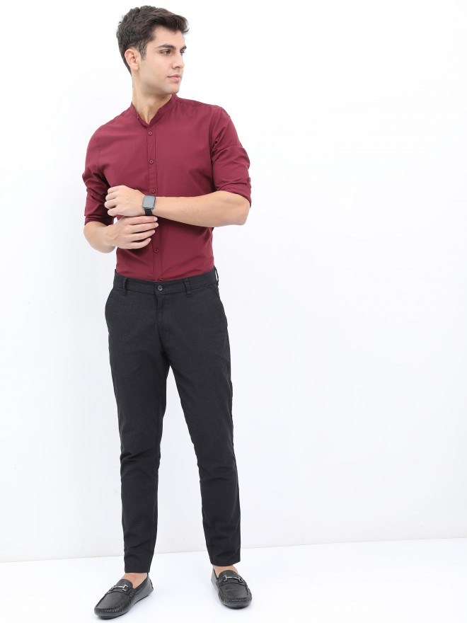 Buy Highlander Black/Grey Chinos Trouser for Men Online at  - Ketch