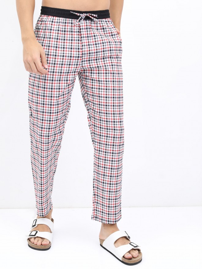 Buy Men Grey Check Slim Fit Formal Trousers Online - 635140 | Peter England