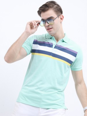 Colourblocked Polo Collar Tshirt