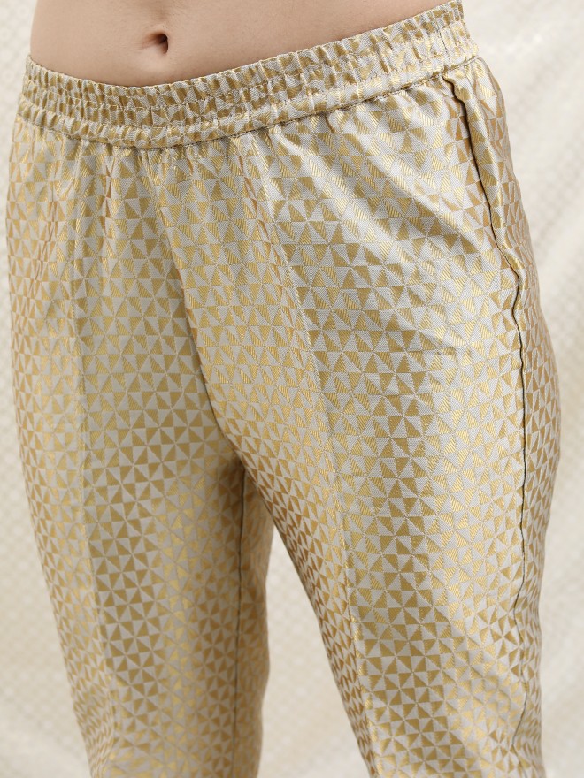 Women's Gold Brocade Pants | ShopStyle