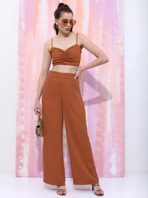 Women Crop Top with Trouser Co-ords