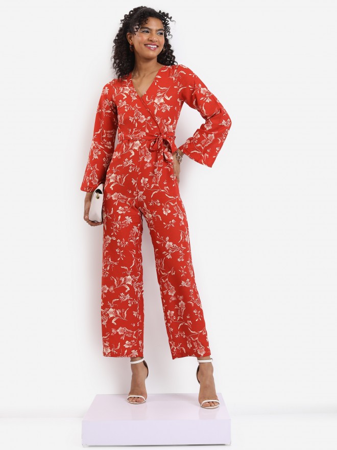 Buy Tokyo Talkies Red/White Printed Jumpsuit for Women Online at Rs.439 -  Ketch