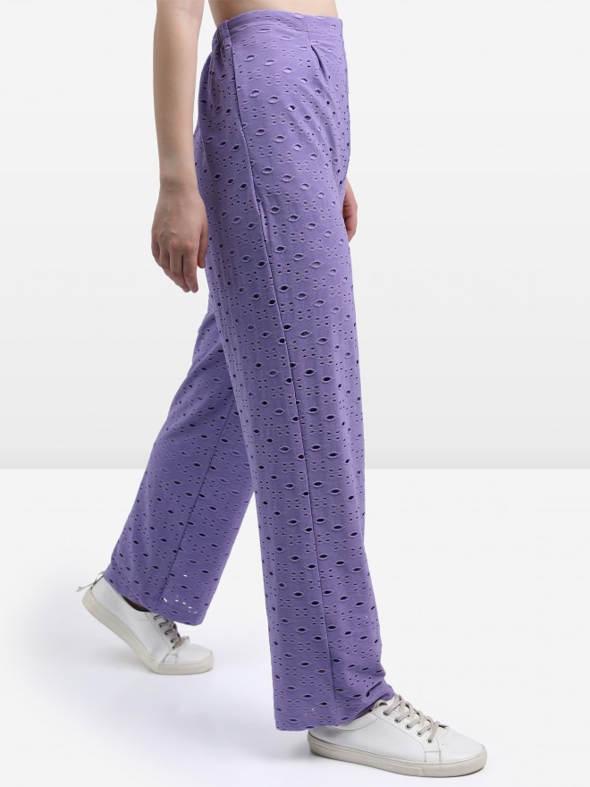 Buy Ketch Lavender Regular Fit Trouser for Women Online at Rs489  Ketch