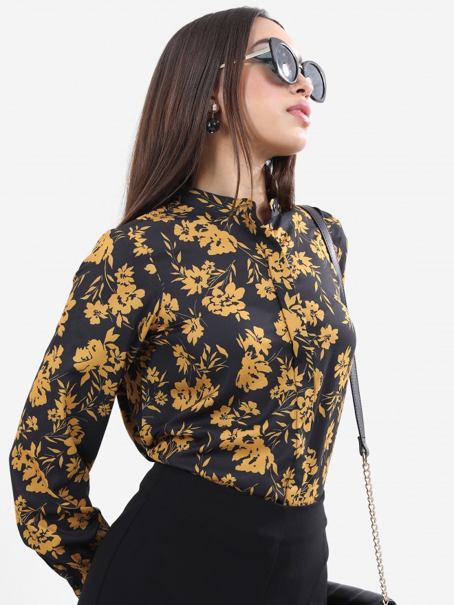 Ketch Women Black Printed Casual Shirts 