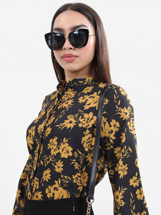 Ketch Women Black Printed Casual Shirts 