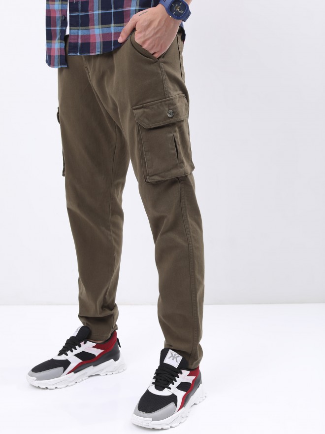 Mens Stretch Slim Fit Cargo Denim Pants Casual Hip Hop Trousers Skinny  Jeans | eBay