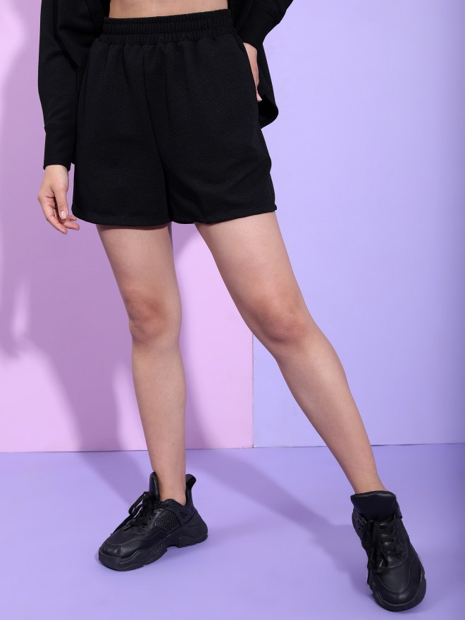 Tokyo Talkies Women Black Co-Ords 