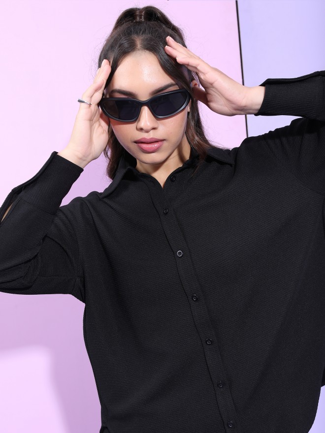 Tokyo Talkies Women Black Co-Ords 