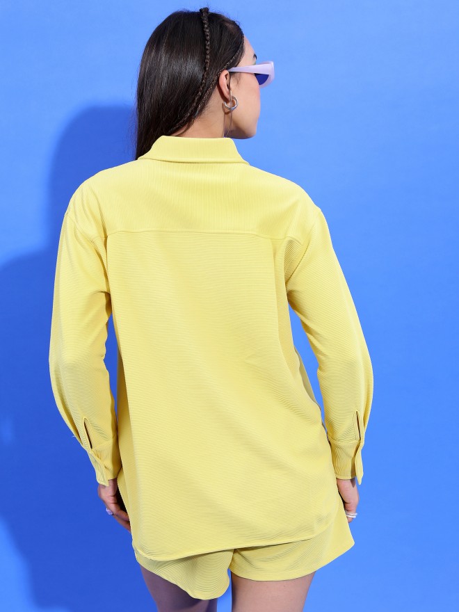 Tokyo Talkies Women Yellow Co-Ords 