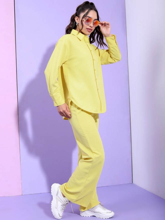 Tokyo Talkies Women Yellow Co-Ords 