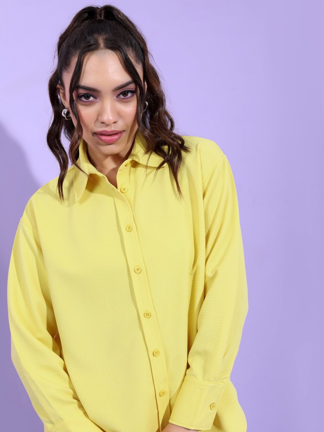 Tokyo Talkies Women Yellow Co-Ords 