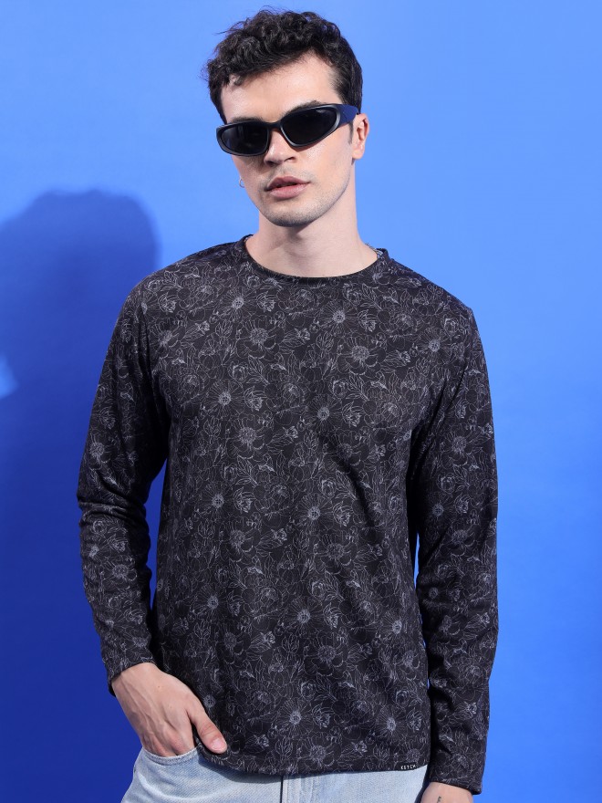 Buy Ketch Black Printed Round Neck T Shirt For Men Online At Rs 419 Ketch