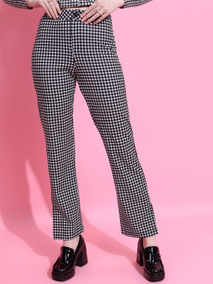 Checked Regular Fit Casual Trousers 