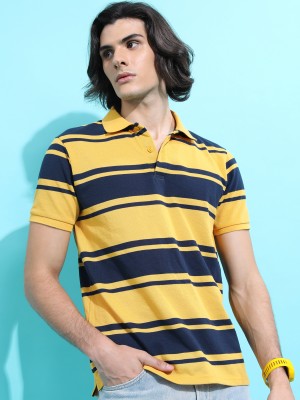 Striped Polo Collar Tshirt