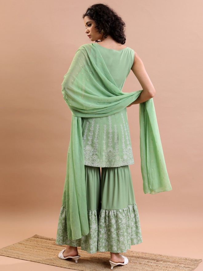 Ketch Women Green  Kurta Sets 