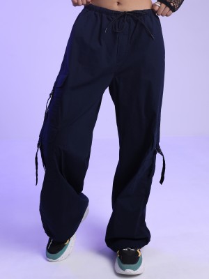 Solid Loose Fit Casual Trouser