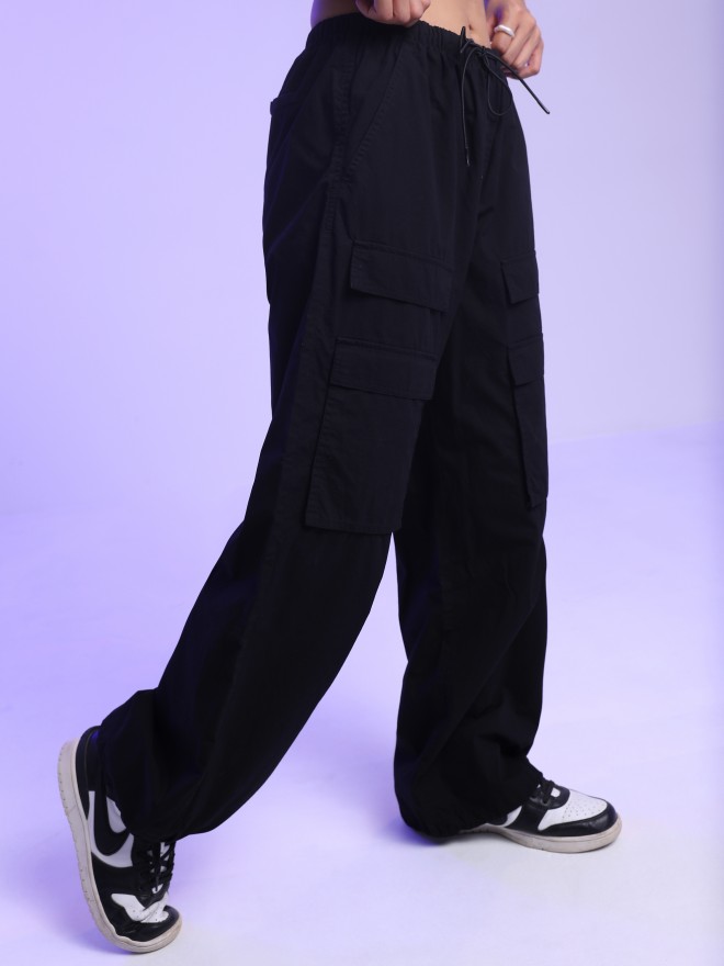 Men Loose Baggy Cargo Pants Trousers Hip Hop Pockets Casual Sports Pluse  Size