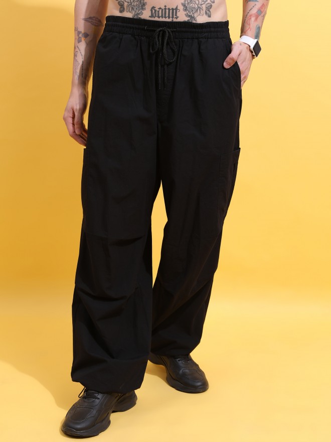 Black Solid Men Casual Trousers, Regular Fit, Size: 28 To 36 Size at Rs 310  in Surat